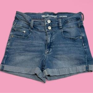 Wallflower Women's Blue Denim Shorts